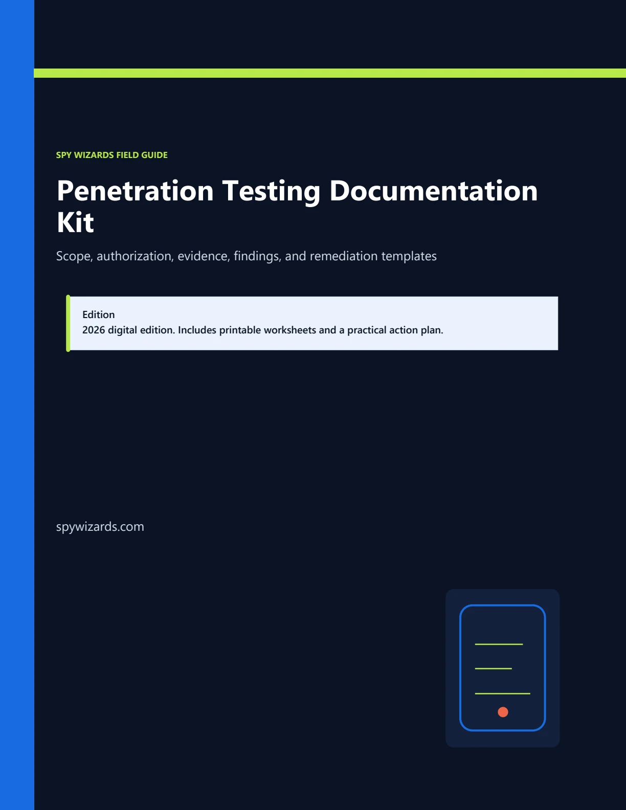 Cover of Penetration Testing Documentation Kit