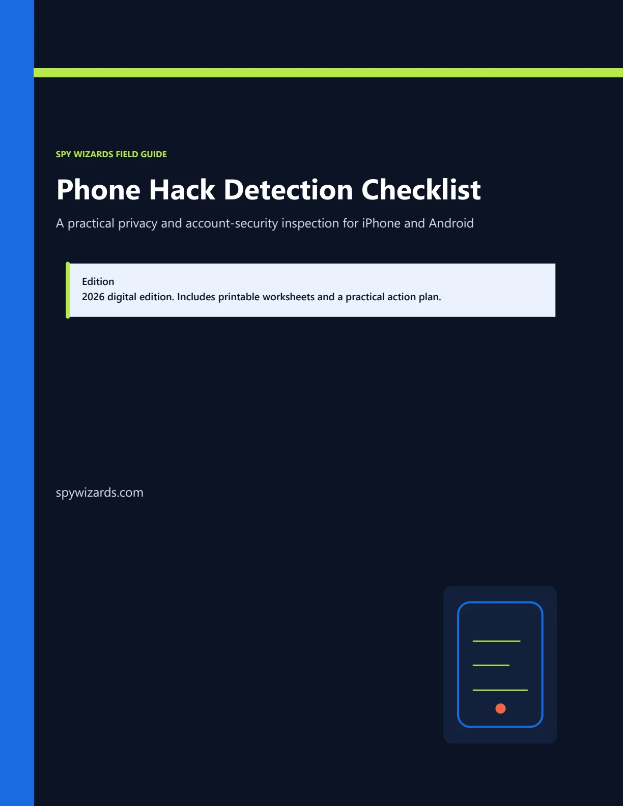 Cover of Phone Hack Detection Checklist