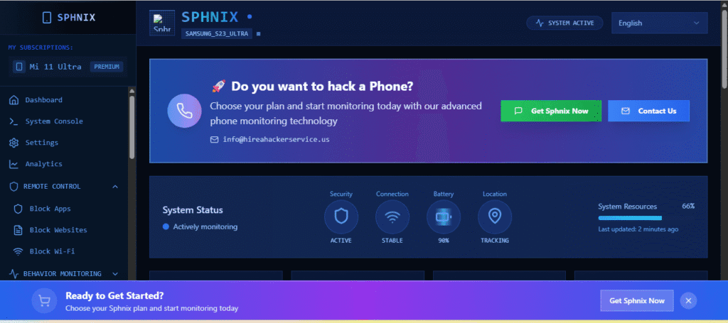 How to Hack a Phone and How to Protect It: Detailed Ethical Guide with Sphnix Spy App 1 Use sphnix to track a phone;