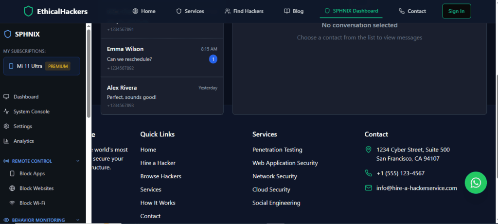 The Illusion of Instant Access: What "Hacking a Number" Really Means 2 A professional Gmail security and monitoring application interface, showing expert insights into ethical account access and protection features.