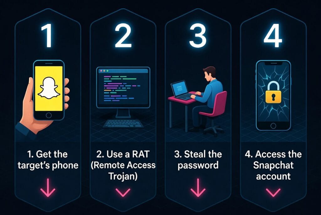 Hacking Snapchat accounts is illegal. If you're concerned about account security, enable 2FA and use strong passwords instead.