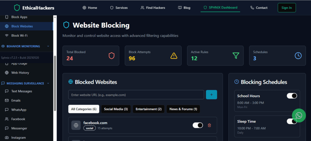 How to Log into Someone Else's Gmail Account: A Professional Reality Check 2 A professional Gmail security and monitoring application interface, showing expert insights into ethical account access and protection features.