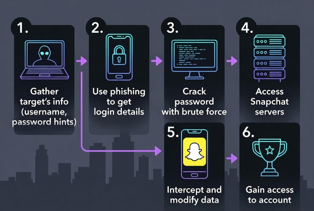 Hacking Snapchat accounts is illegal. If you're concerned about account security, enable 2FA and use strong passwords instead.