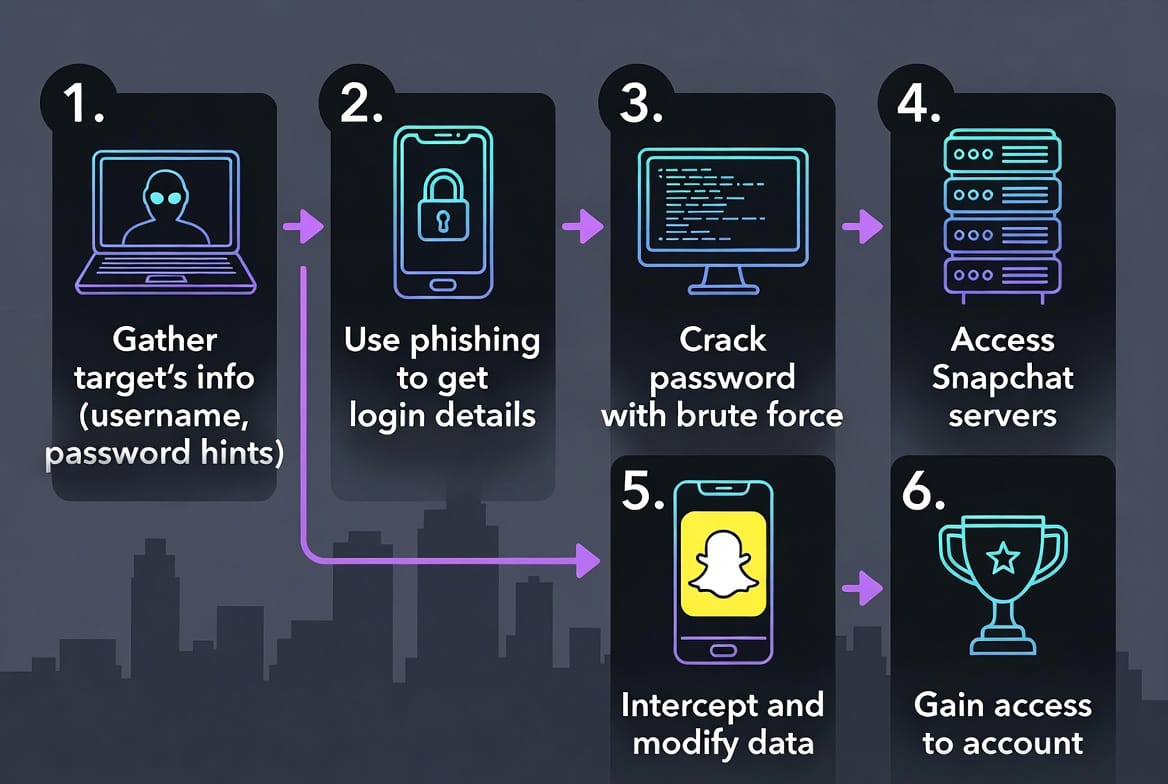 Hacking Snapchat accounts is illegal. If you're concerned about account security, enable 2FA and use strong passwords instead.
