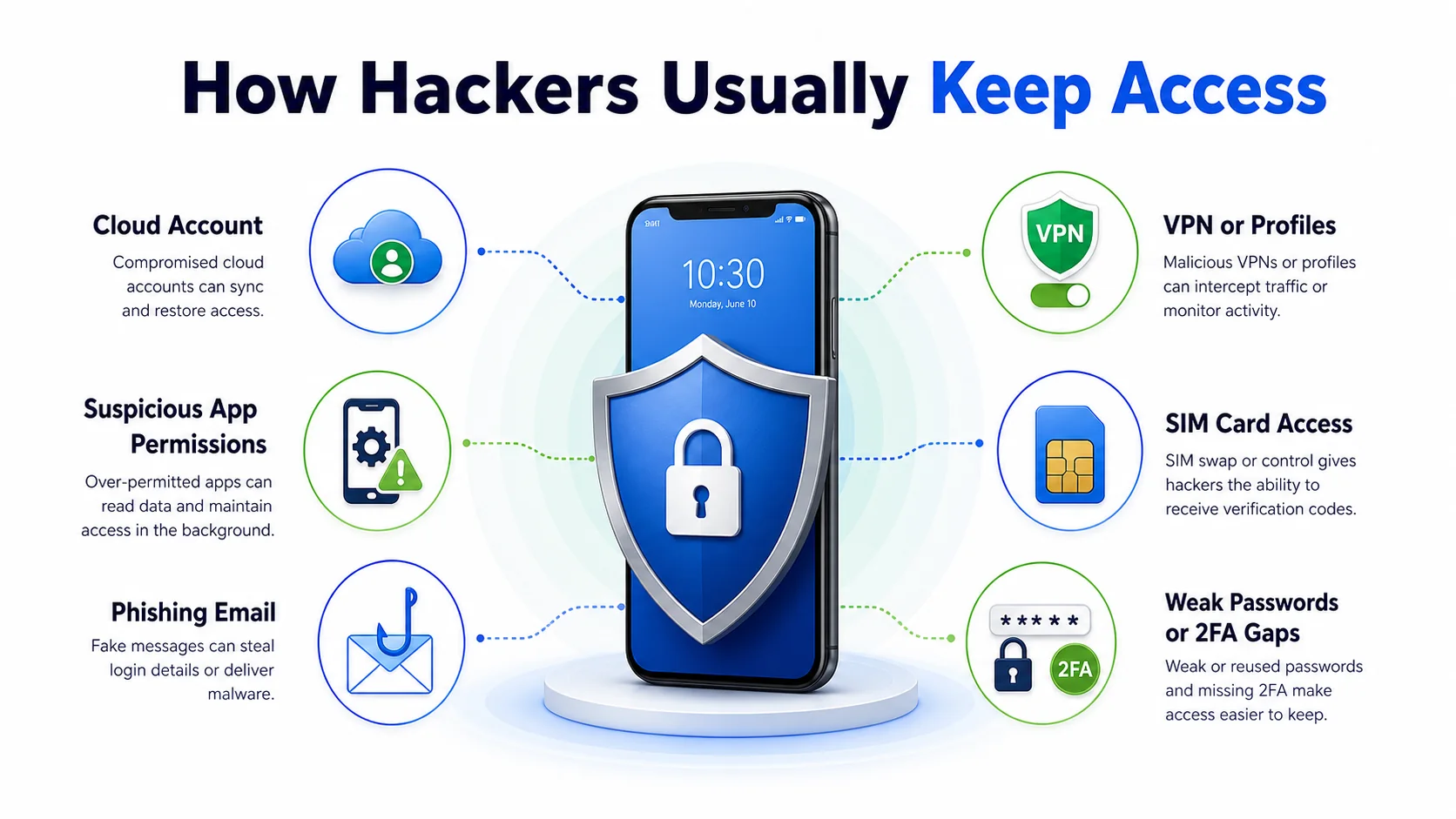 Phone security audit and hacker risk checklist