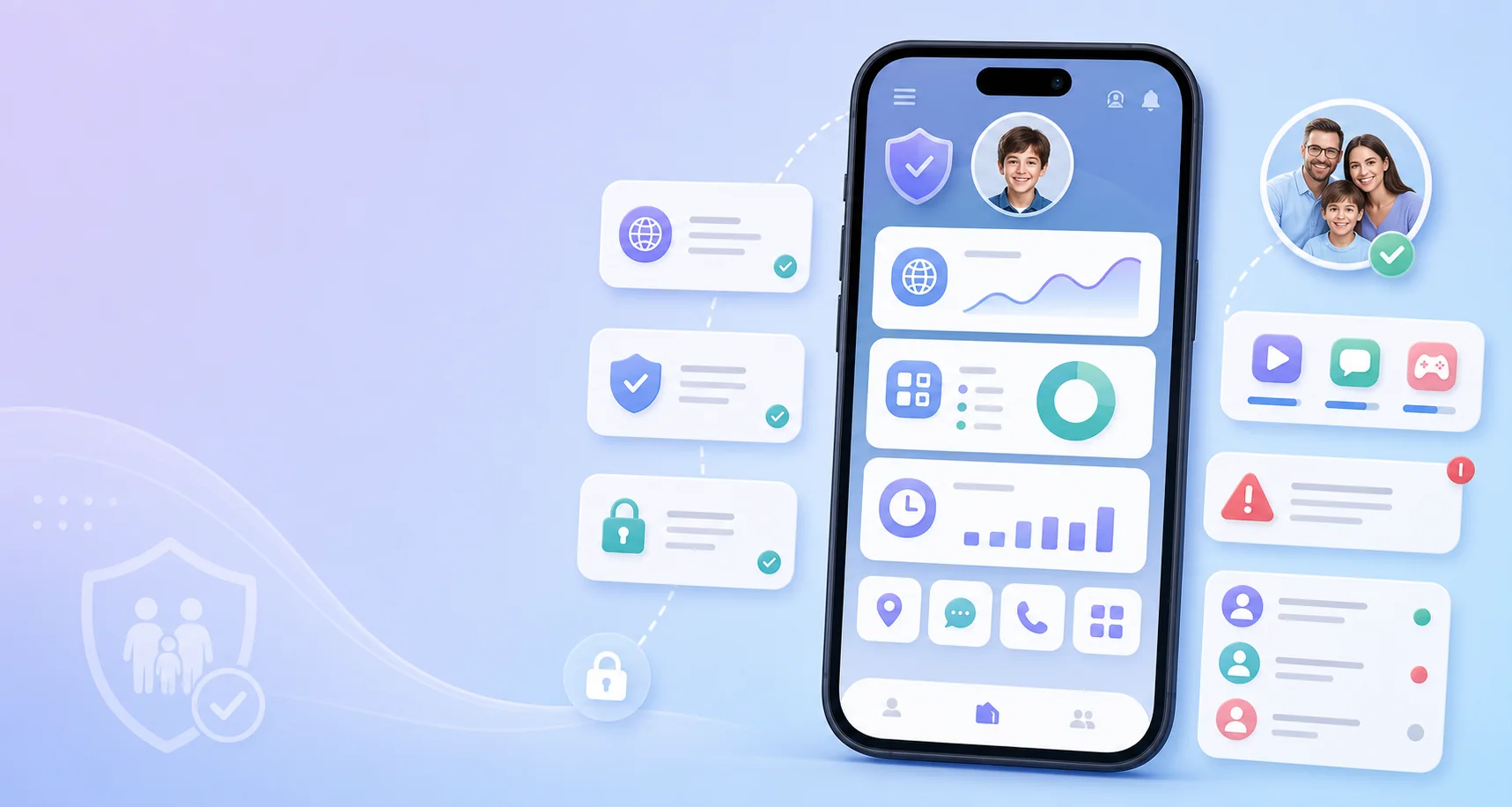AI generated online activity safety monitoring visual