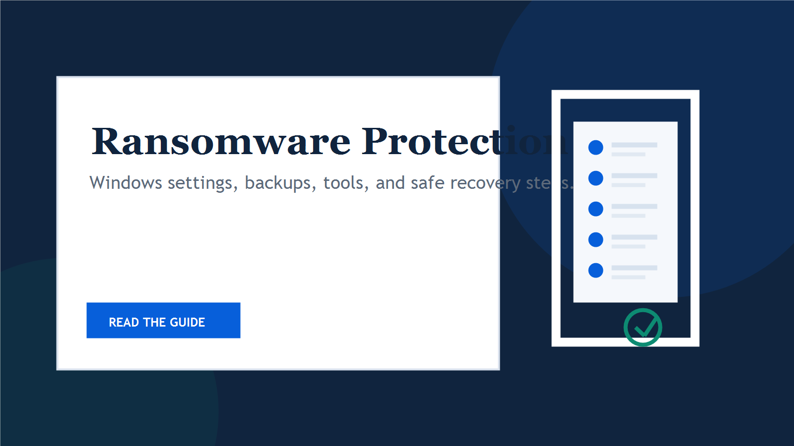 Ransomware Protection: Windows Settings, Backups, Tools, and Safe Recovery Steps